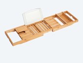 Bamboe badplank-ca. 70-105x23x4 cm.