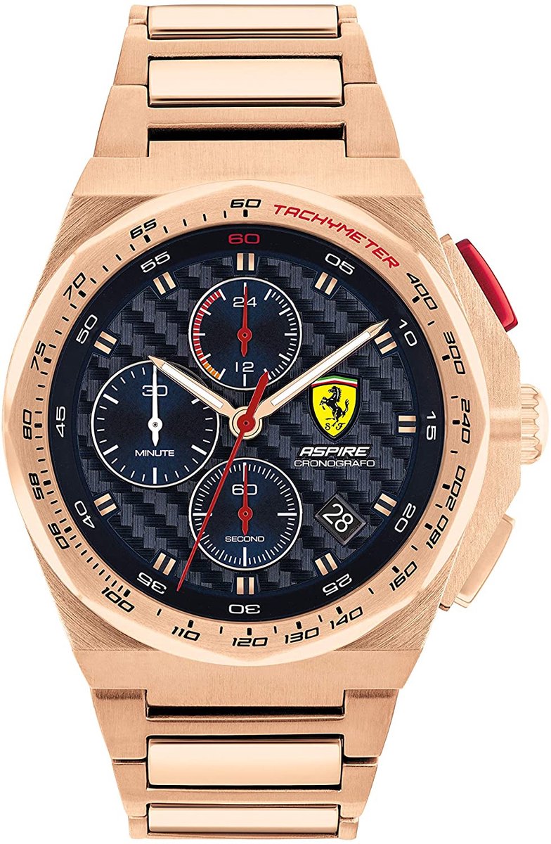 Ferrari Aspire 0830833 Horloge - Staal - Rosékleurig - Ø 44 mm