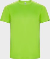 Fluorescent Groen kinder unisex sportshirt korte mouwen 'Imola' merk Roly 16 jaar 164-176