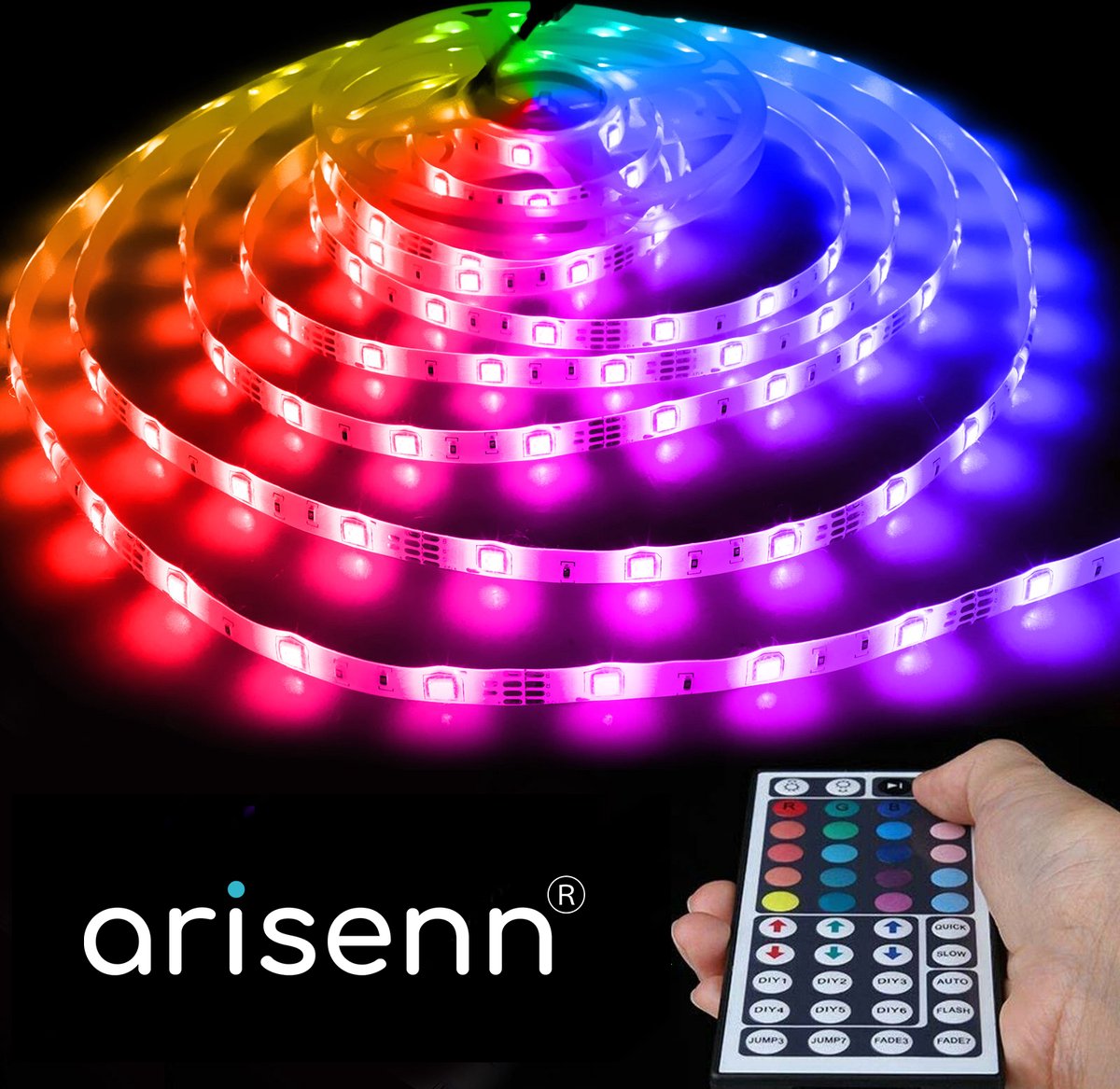 Arisenn® Led strip 10 meter 60 LEDs per meter 44 keys