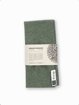 Doorgeef Inpakpapier - Furoshiki - Duurzaam cadeau - Groen Wit gemeleerd - Size M