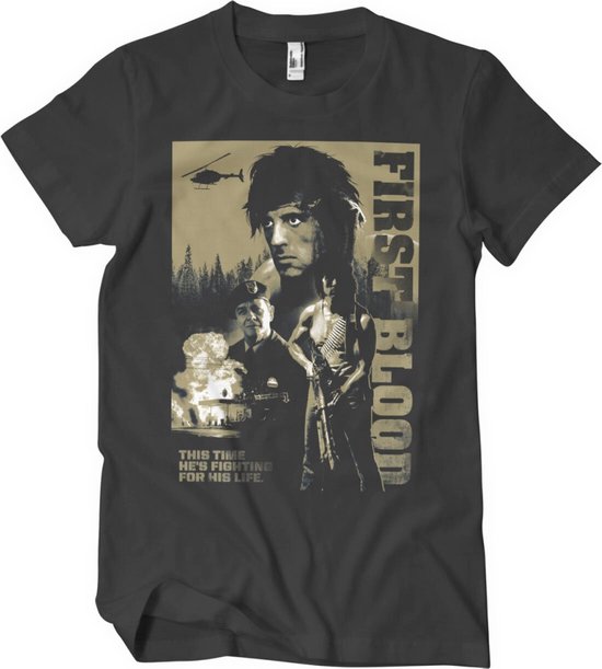 Foto: Rambo heren tshirt 3xl first blood zwart