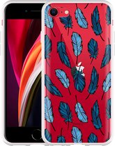 iPhone SE 2020 Hoesje Feathers - Designed by Cazy