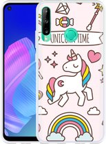 Huawei P40 Lite E Hoesje Unicorn Time Designed by Cazy