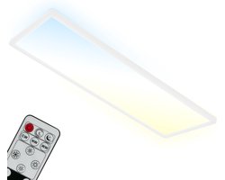 BRILONER Slim - CCT Plafondlamp led - plafoniere met afstandsbediening - warm wit licht & koel wit licht - dimbaar - 23W - 58cm - wit