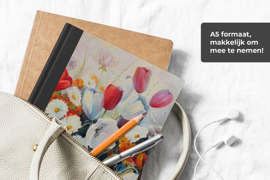 Carnet - Cahier d'écriture - Peinture - Peinture à l'huile - Fleurs - Carnet - Format A5 - Bloc-notes