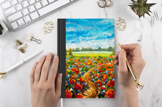 Carnet - Cahier d'écriture - Peinture - Peinture à l'huile - Fleurs - Nature - Carnet - Format A5 - Bloc-notes