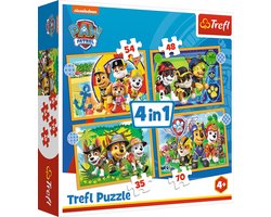 foto van Trefl Holiday Paw Patrol Legpuzzel 35 stuk(s) Stripfiguren