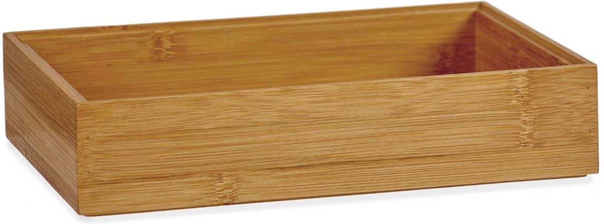 Gerim - Kast/lade sorteer organizer bamboe houten bakje 23 x 15 x 5 cm