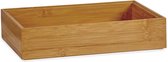 Gerim - Organisateur de rangement pour armoire/tiroir plateau en bois de bambou 23 x 15 x 5 cm