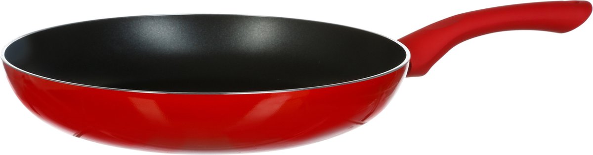 5five Aluminium Inductie Koekenpan - 26 cm, Rood/Zwart