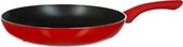 Secret de Gourmet - Koekenpan - Alle kookplaten/warmtebronnen geschikt - rood/zwart - Dia 26 cm