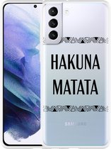 Hoesje Geschikt voor Samsung Galaxy S21+Hakuna Matata black
