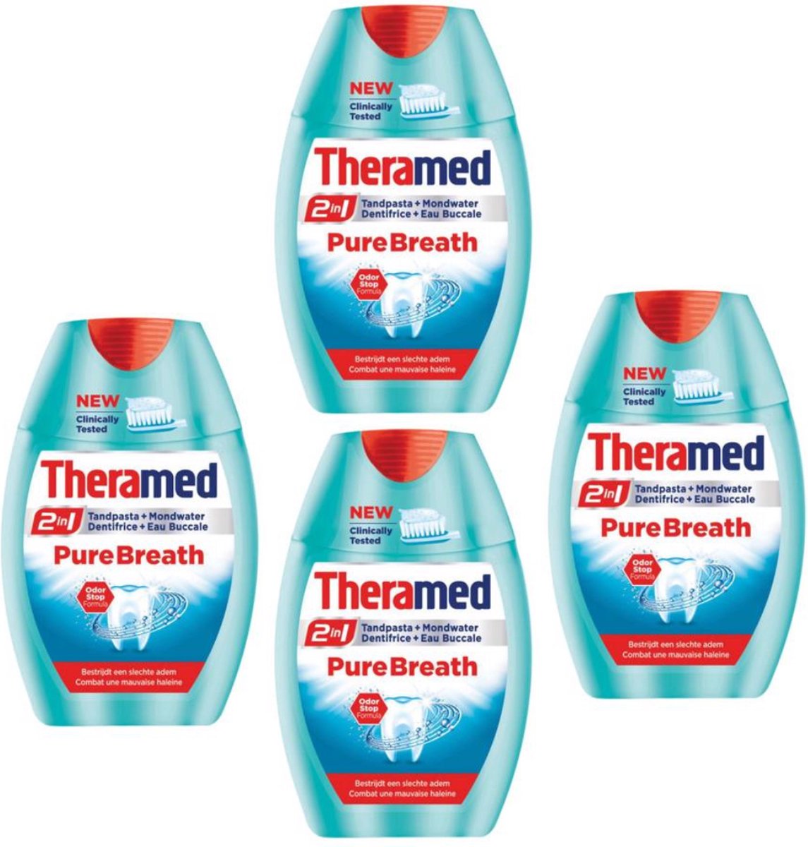Theramed Pure Breath tandpasta Bundelverpakking - 4 x 75 ml