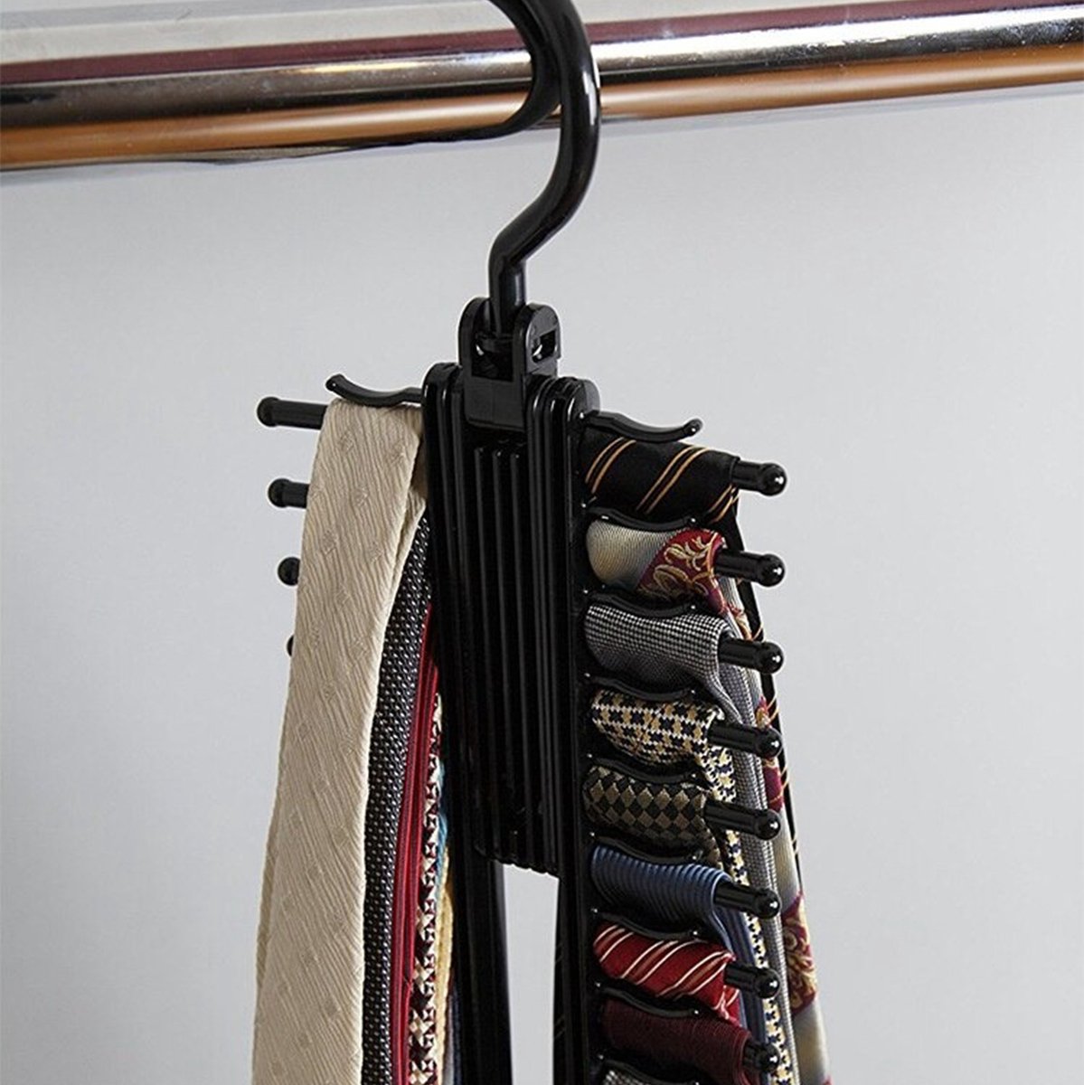HISDERN Set van 5 stropdassen voor heren, met pochet, klassiek, elegant, bruiloft, zijden stropdas en zakdoek voor mannen, met geschenkdoos, T5-03, Eén maat