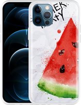Geschikt voor Apple iPhone 12 Pro Hoesje Watermeloen Party - Designed by Cazy