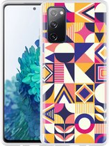 Hoesje Geschikt voor Samsung Galaxy S20 FE Modern Abstract Paars