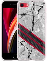 iPhone SE 2020 Hoesje Marble Wood - Designed by Cazy