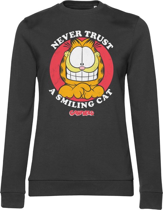 Garfield Sweater/trui -M- Never Trust A Smiling Cat Zwart