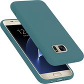 Cadorabo Hoesje voor Samsung Galaxy S7 in LIQUID GROEN - Beschermhoes gemaakt van flexibel TPU silicone Case Cover