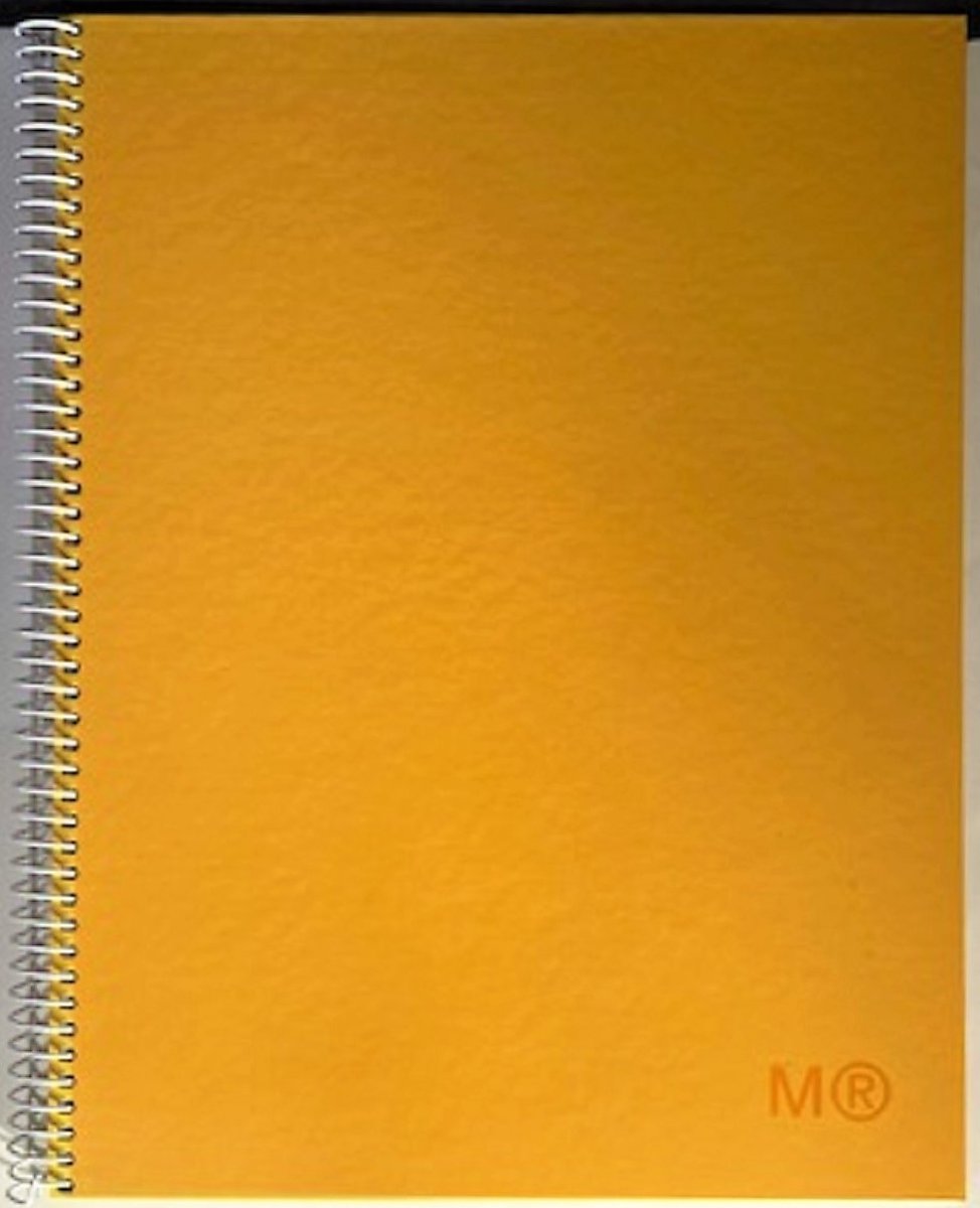 Miquelrius - Notebook A4 Design Geel - 120 vel - geruit wit papier met 4-gaatsperforatie