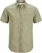 Jack & Jones Overhemd Jorabel Shirt S/s Sn 12235362 Oil Green Mannen Maat - L