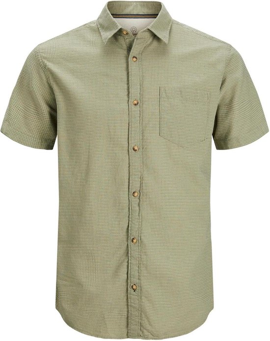 Jack & Jones Overhemd Jorabel Shirt S/s Sn 12235362 Oil Green Mannen Maat - L