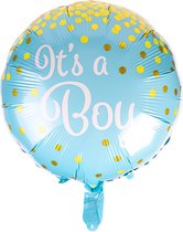 Folieballon | Its a boy | blauw | ca. 30 cm hoog | Babyshower | geschikt voor helium vulling