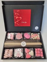 Geboorte Box - Roze met originele geboortekaart 'I Love you' met persoonlijke (video)boodschap | 8 soorten heerlijke geboorte snoepjes en een liefdevol geboortekado