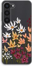 Case Company® - Hoesje geschikt voor Samsung Galaxy S23 hoesje - Painted wildflowers - Soft Cover Telefoonhoesje - Bescherming aan alle Kanten en Schermrand