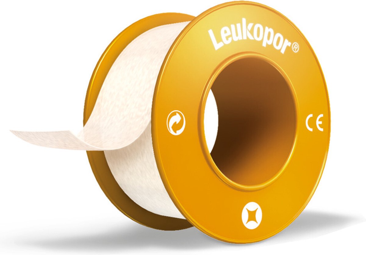 Goedkoopste Leukopor Zeer Gevoelige Huid - 5 m x 1.25 cm - Pleisters