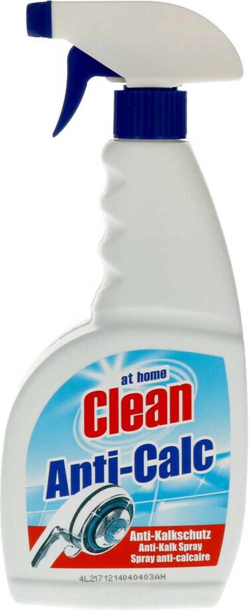 1 x At Home - Clean - Anti Kalk Spray - Snel Resultaat & Reinigt Effectief - 750 ml - Anti Kalk Spray - Kalk Verwijderen - Lijmresten Verwijderen - Schoonmaken - Glans Geven