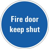 Fire door keep shut sticker 50 mm - 10 stuks per kaart