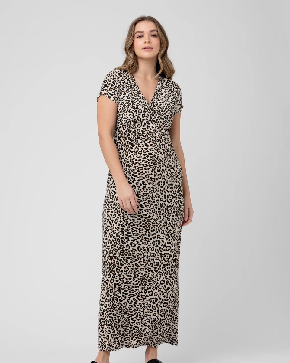 RIPE LEO Animal Print Voedingsjurk Naturaal maat L