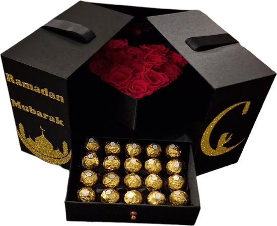 Boîte à fleurs avec roses de longue Life et texte - Roses de longue vie -  Ramadan... | bol.