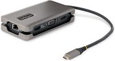 StarTech.com Adaptateur Multiport USB-C - 4K60Hz HDMI/VGA - Hub USB 3 Ports - 100W PD Pass-Through, GbE, Mini Station d'Accueil avec Chargeur - Adaptateur USB C vers HDMI, Câble de 30cm (DKT31CVHPD3)
