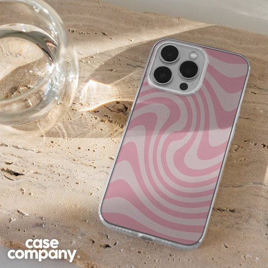 Case Company® - Coque Google Pixel 7 Pro - Swirl Rose - Coque souple pour téléphone - Protection sur tous les côtés et bord de l'écran