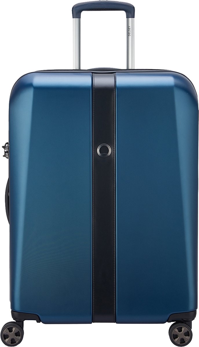 Delsey Harde koffer / Trolley / Reiskoffer - Promenade - 66 cm (medium) - Blauw