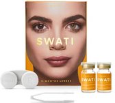 Swati - Coloured Contact Lenses 6 Months - Honey - makeup - 6 Maanden