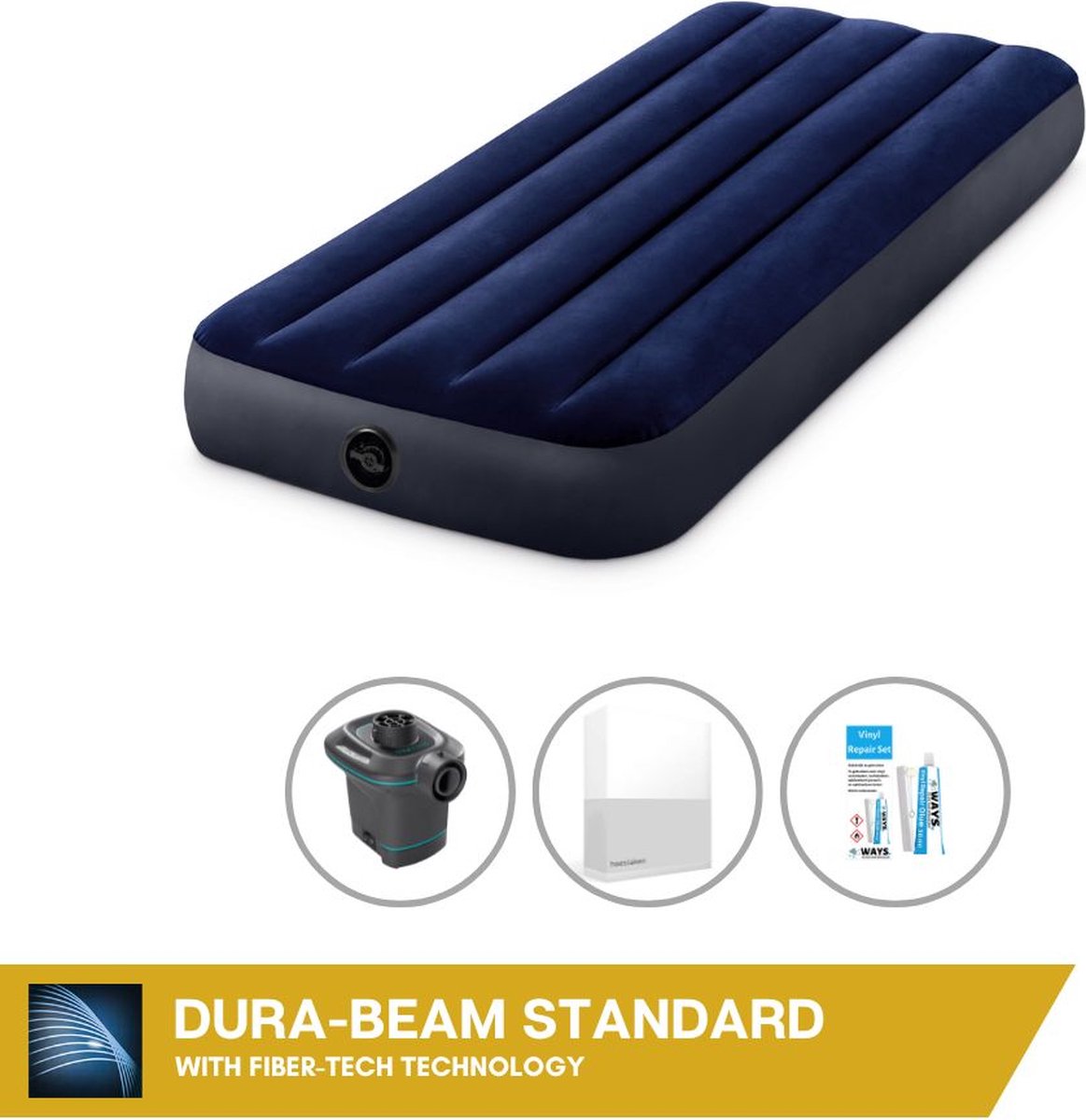 Avenli Luftbett Campingbett grau 191x73x22 cm, (Luftmatratze für 1