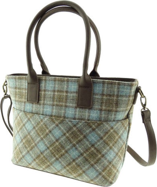 Sac Bandoulière Tweed Loxley Blauw Beige (Aqua Natural)