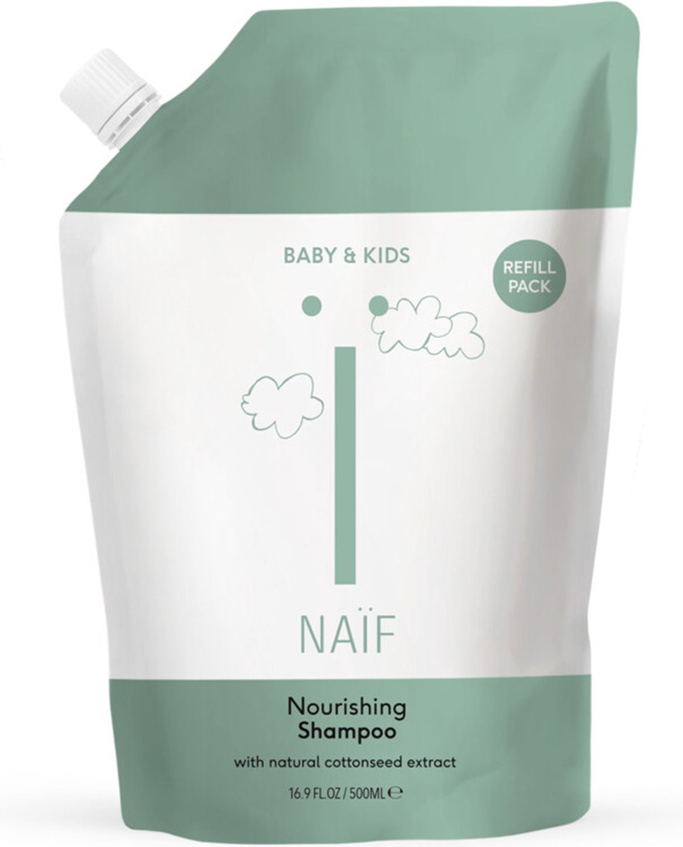 Naif - Baby & Kids Shampoo Navulverpakking - 6 x 500 ml - Voordeelverpakking