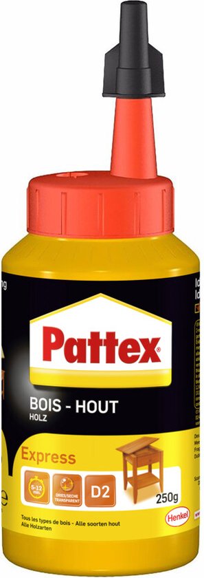 Pattex Houtlijm Express - 250 gram - Transparant | bol.com