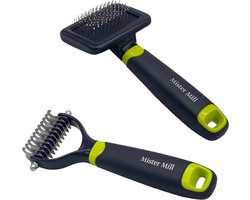 Mister Mill Voordeel Set: Slickerborstel S (7cm) + Ondervachtkam S (7cm)