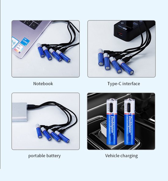 Pile rechargeable via USB