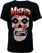 Misfits Bleeding Skull Band T-Shirt Zwart - Officiële Merchandise