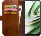 Rosso Element Book Case Wallet Hoesje Geschikt voor OnePlus Nord CE 3 | Portemonnee | 3 Pasjes | Magneetsluiting | Stand Functie | Bruin