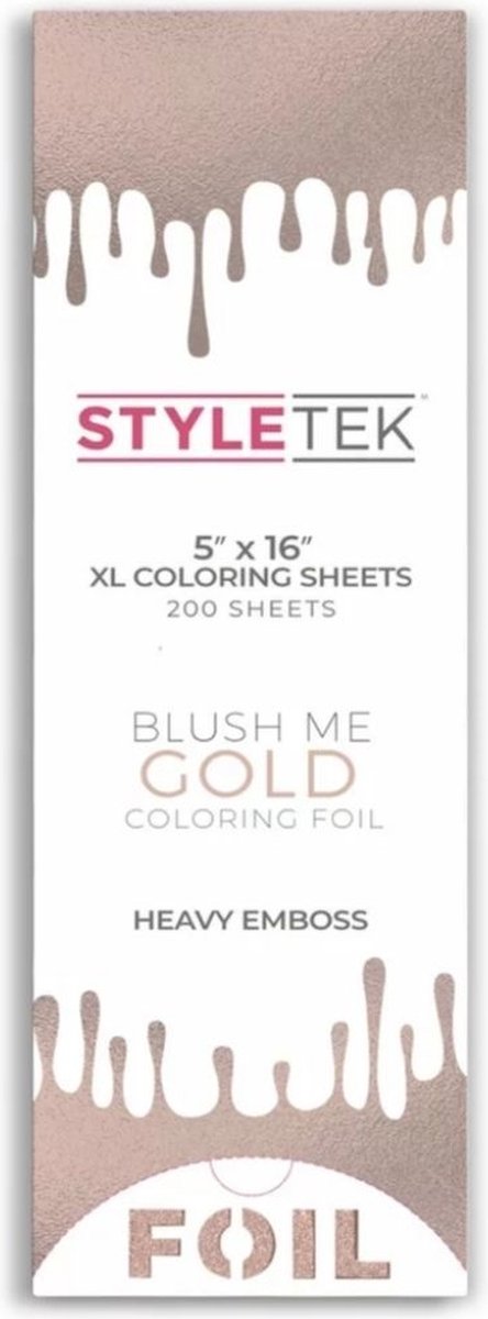 Styletek - XL Aluminium Folie - Blush Me Gold - 200 stuks