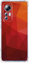 Shockproof Case geschikt voor Xiaomi 12 Lite Polygon Red