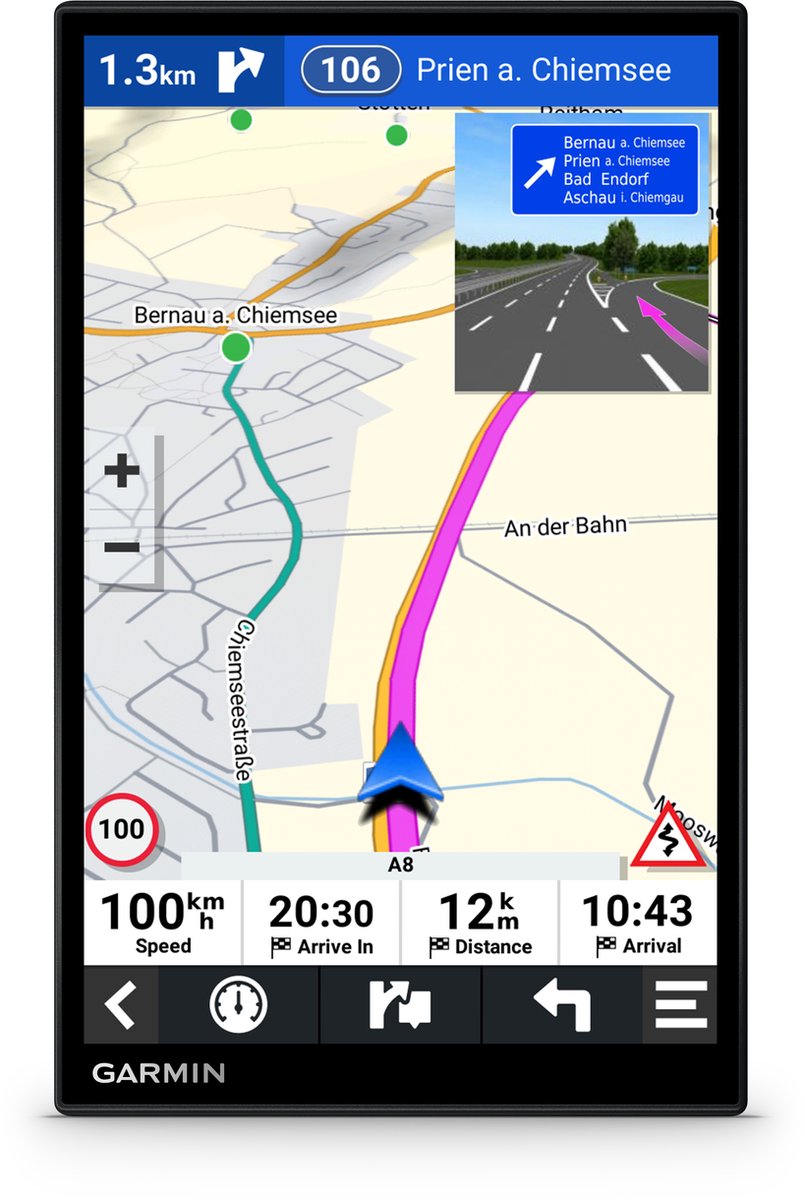 Garmin Drivesmart 86 LMT-S - Autonavigatie - Hands-Free bellen - HD 8 inch scherm - Spraakbesturing - Live verkeersinformatie thumbnail 4